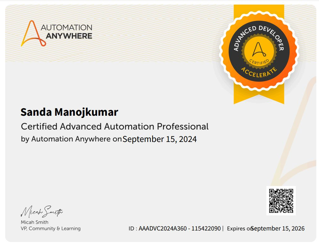 Automation Anywhere Certification
