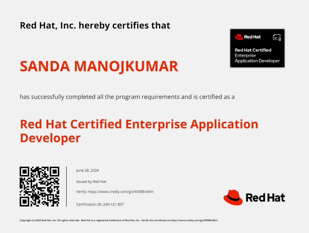 Red Hat Developer Certification