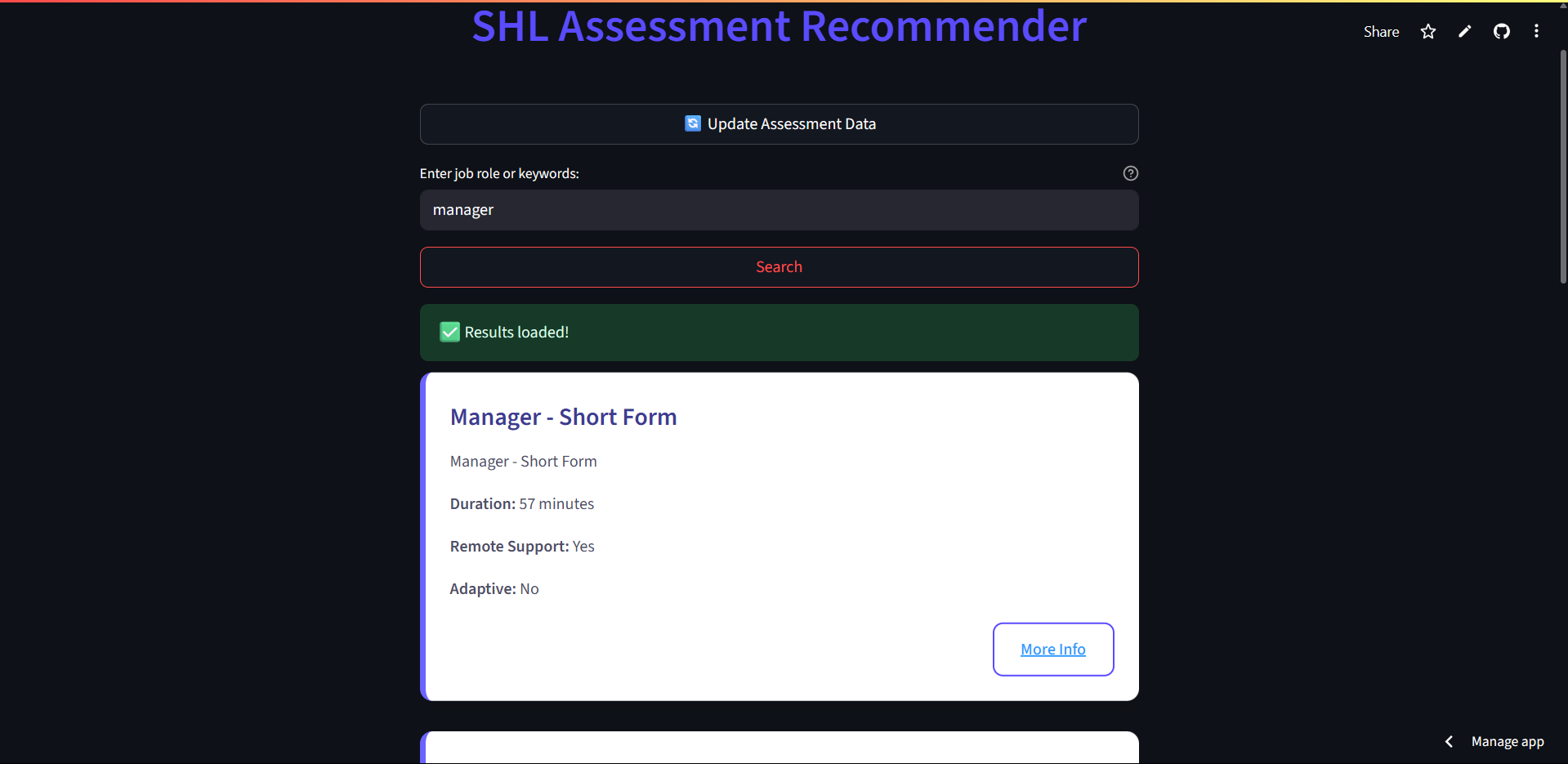 SHL Scraper